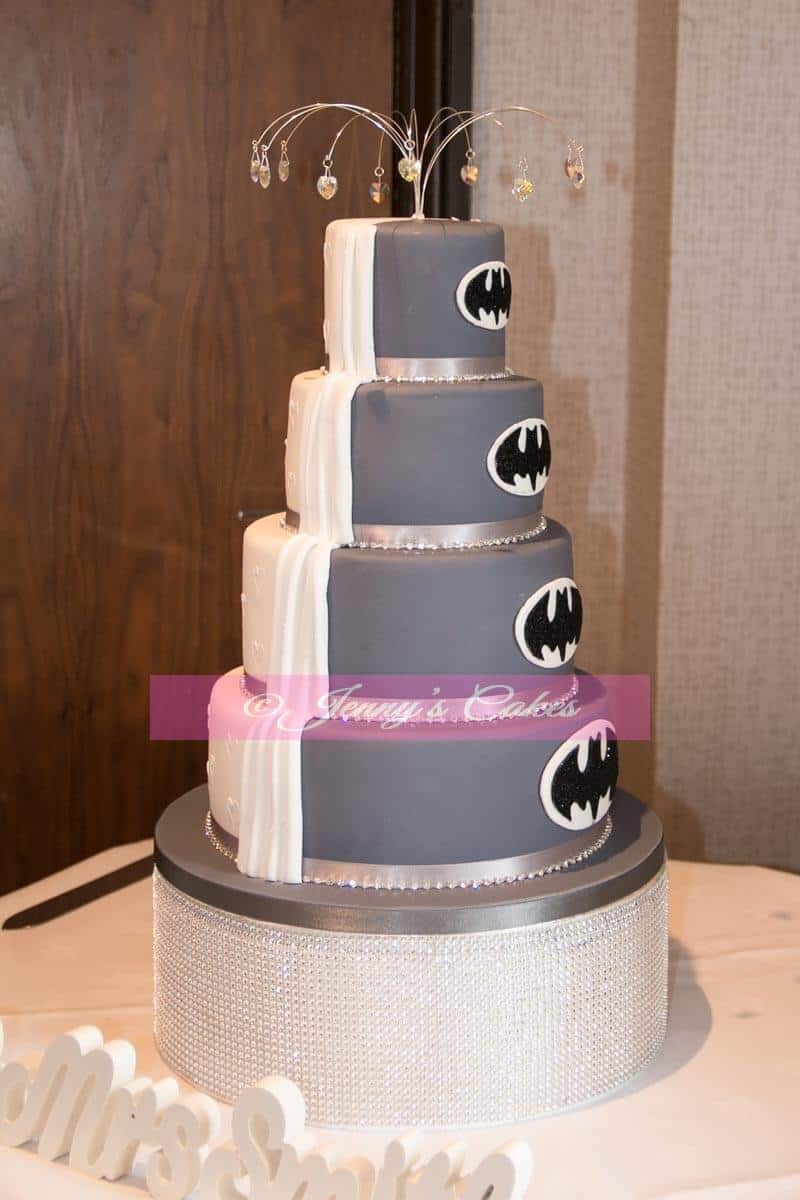 Batyman Themed wedding cake
