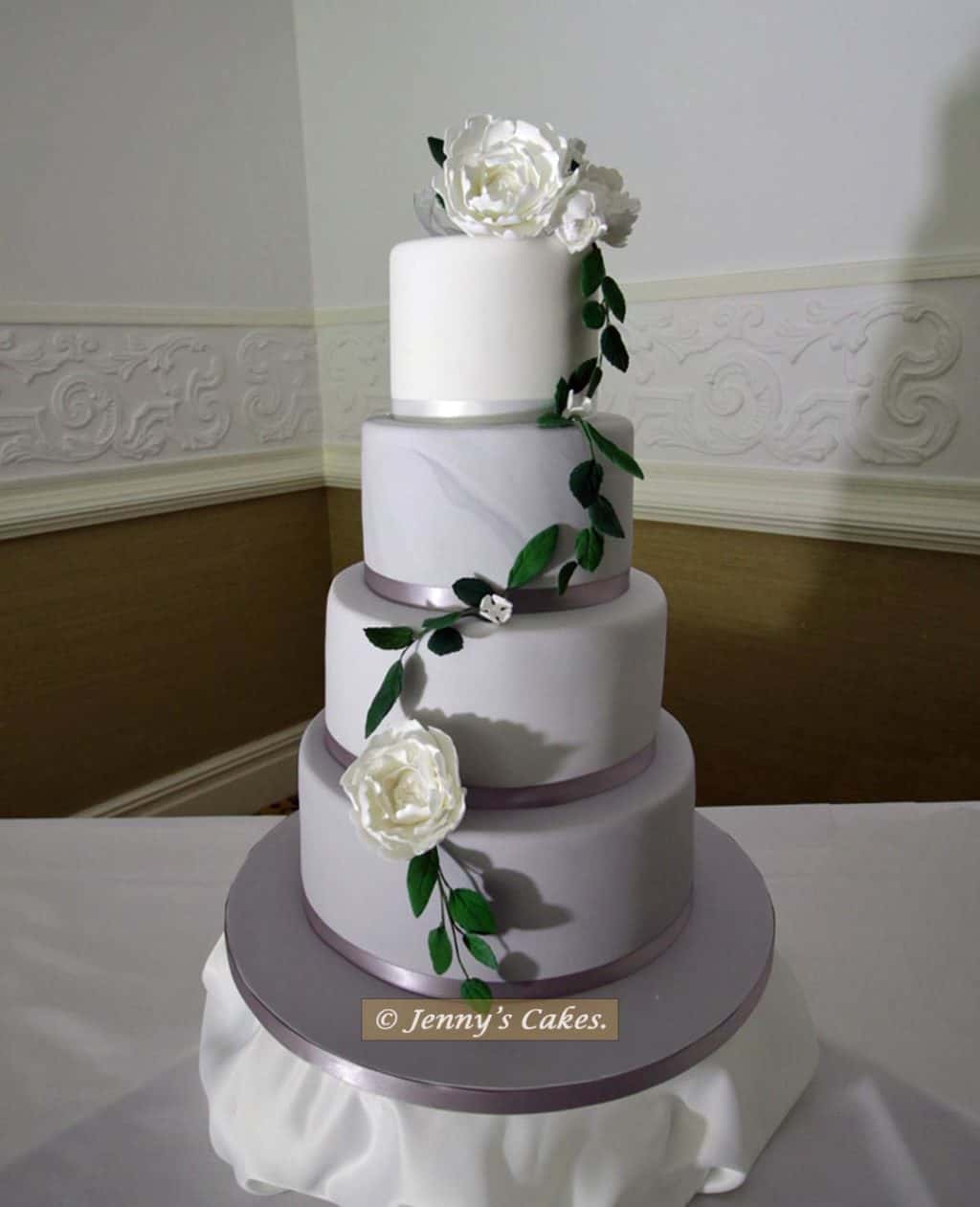 Grey Marble Wedding Cake